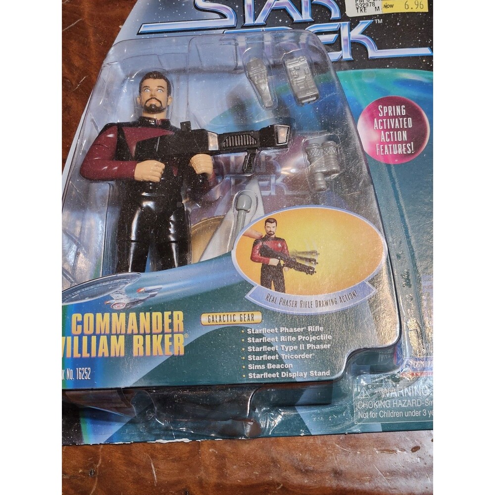 Star Trek Warp Factor Series 1 Commander William Riker Action Figure 1997 New